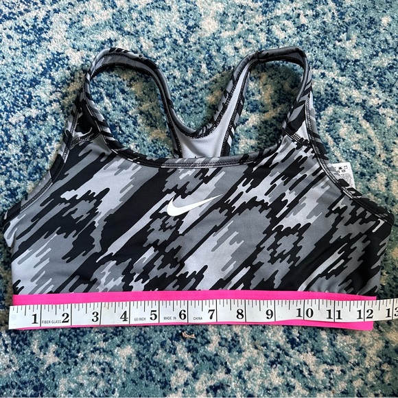 Nike Dri-Fit | Black, Grey and Pink Printed Sports Bra - Picture 7 of 12